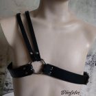 BDSM black leather harness