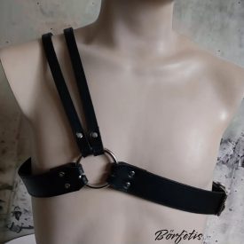 BDSM black leather harness