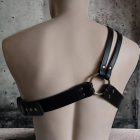 BDSM black leather harness