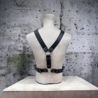 männlich schwarzes leder-bdsm oberkörpergeschirr, handgefertigt