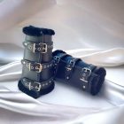 bdsm leather forearm cuff