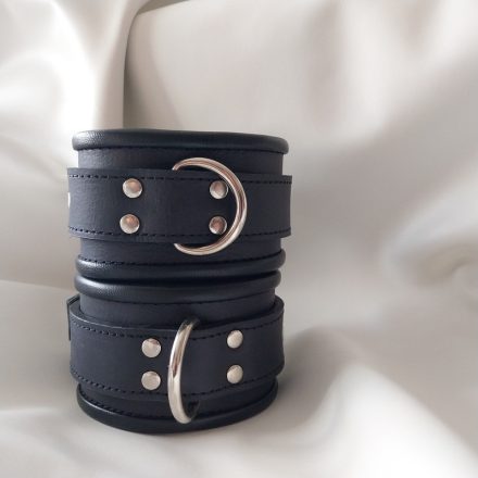Spiked leather wrist cuffs