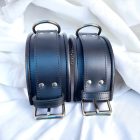 Bdsm Black spiked leather ankle cuff 