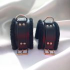 Szőrmés bőr bokabilincs