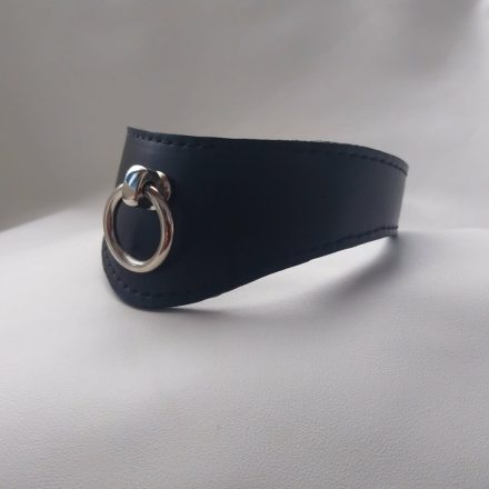 Leather neck cuff-curved shape (black)