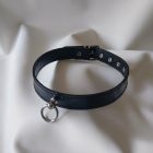 BDSM Patent Leather Collar -black, burgundy