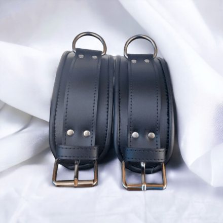 Bdsm leather Black ankle cuff 