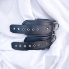 Bdsm fekete bőr bokabilincs