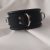 black leather bdsm neck cuff with 3 d-rings, handmade