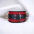 Red leather neck cuff