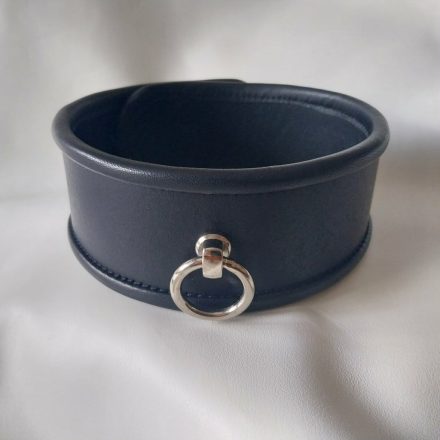 Leather Neck Cuff -Rings – Lockable (Black)