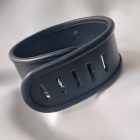 Leather Neck Cuff -Rings – Lockable (Black)