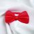 red leather bow tie, handmade