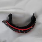 Red leather thigh cuffs