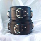 Leather Thigh Cuffs Black