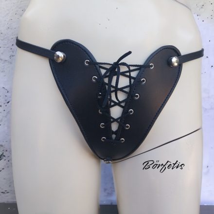 black women fetish leather thong, handmade