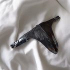 bdsm mens patent leather spiked lockable thong handmade