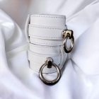 Leder fessel armband-1 paar(weiß)