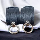 Leder fessel armband-1 paar(schwarz)