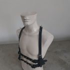 Fetish bőr hám-tüskés-unisex-(fekete)