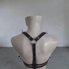 Fetish bőr hám-tüskés-unisex-(fekete)