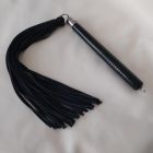 Leather flogger – soft – swivel-strand (black)