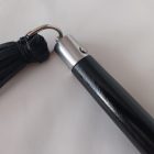 Leather flogger – soft – swivel-strand (black)