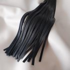 Leather flogger – soft – swivel-strand (black)