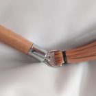 Forgószálas bdsm natur barna puha bőr korbács