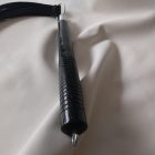 Bőr korbács kemény bőrből– forgószálas kivitel (fekete)