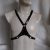 schwarzes lackleder bdsm oberkörper harness, verziert, handgefertigt