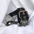 Bdsm leather penis ring