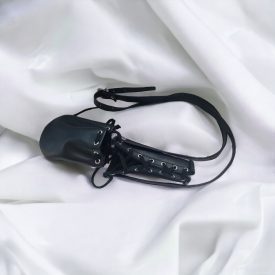 black leather bdsm penis harness, handmade