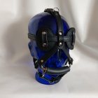 Bőr Pony play fejhám- fekete