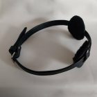 Bőr Pony play fejhám- fekete