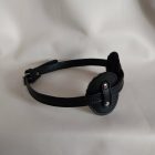 Bőr Pony play fejhám- fekete