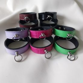 Leather Wristbands with Rings (1 Pair)