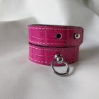 Leather Wristbands with Rings (1 Pair)