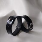 Leather Wristbands with Rings (1 Pair)