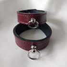 Leather Wristbands with Rings (1 Pair)