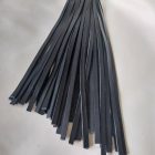 schwarze lederpeitsche mit handbemaltem japanischen muster, 50 stränge, handgefertigt, details