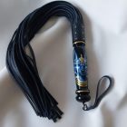 Anubis Deluxe Leather Flogger – Exclusive Genuine Leather Flogger with Egyptian Pattern