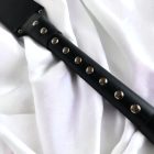 Black leather paddle with wooden handle