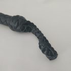 BDSM Schwarze Lederpeitsche – Geflochtener Griff