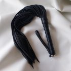 Black leather flogger 50 strands
