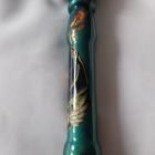 Black leather flogger - Exclusive leather flogger with Egyptian cat pattern