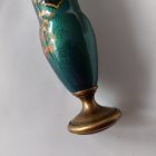 Black leather flogger - Exclusive leather flogger with Egyptian cat pattern