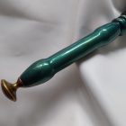 Schwarze Lederpeitsche - Exklusive Lederpeitsche mit ägyptischem Katzenmuster