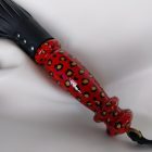 BDSM Lederpeitsche mit bemaltem Griff