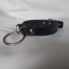 black leather neck cuff – crocodile pattern, handmade